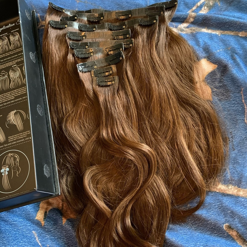 16 inch seamless zala hair extensions mocha brown